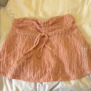 Pink Ruched Women's Top